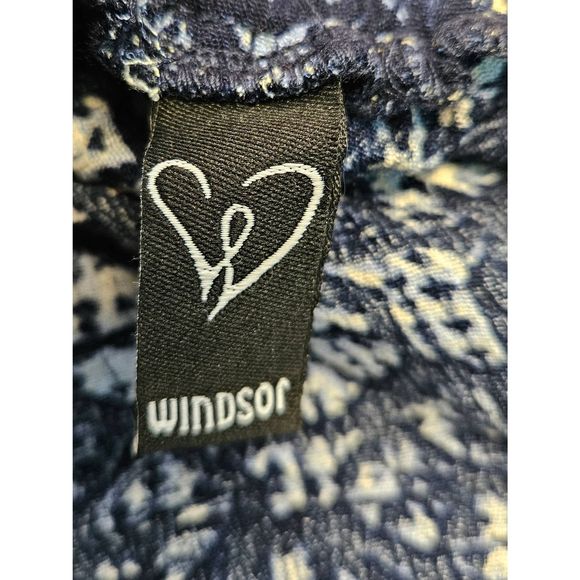 Windsor Blue Maxi Skirt Small Printed Boho - Picture 4 of 6